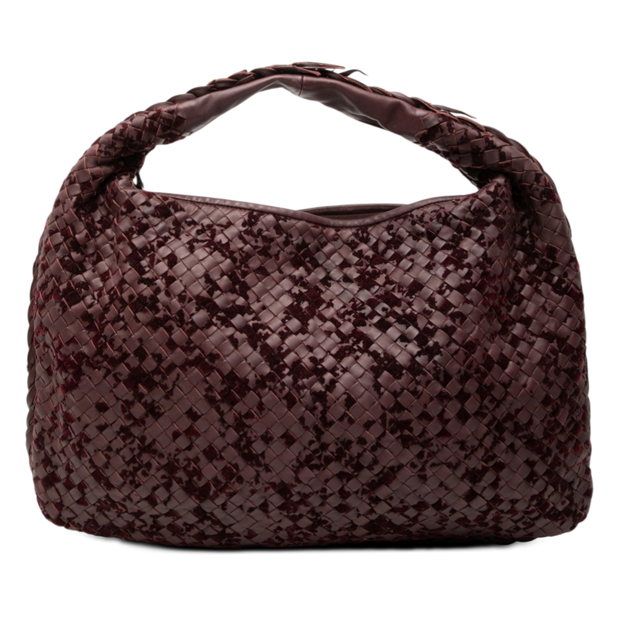Medium Velvet Speckled Nappa Intrecciato Veneta Hobo - Image 1