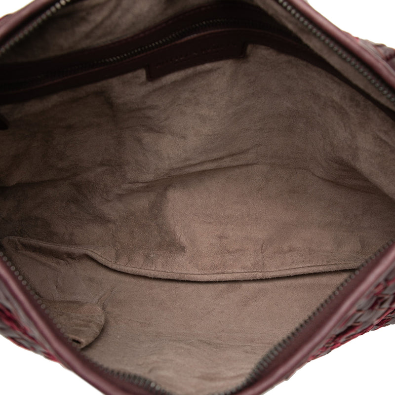 Medium Velvet Speckled Nappa Intrecciato Veneta Hobo - Image 4