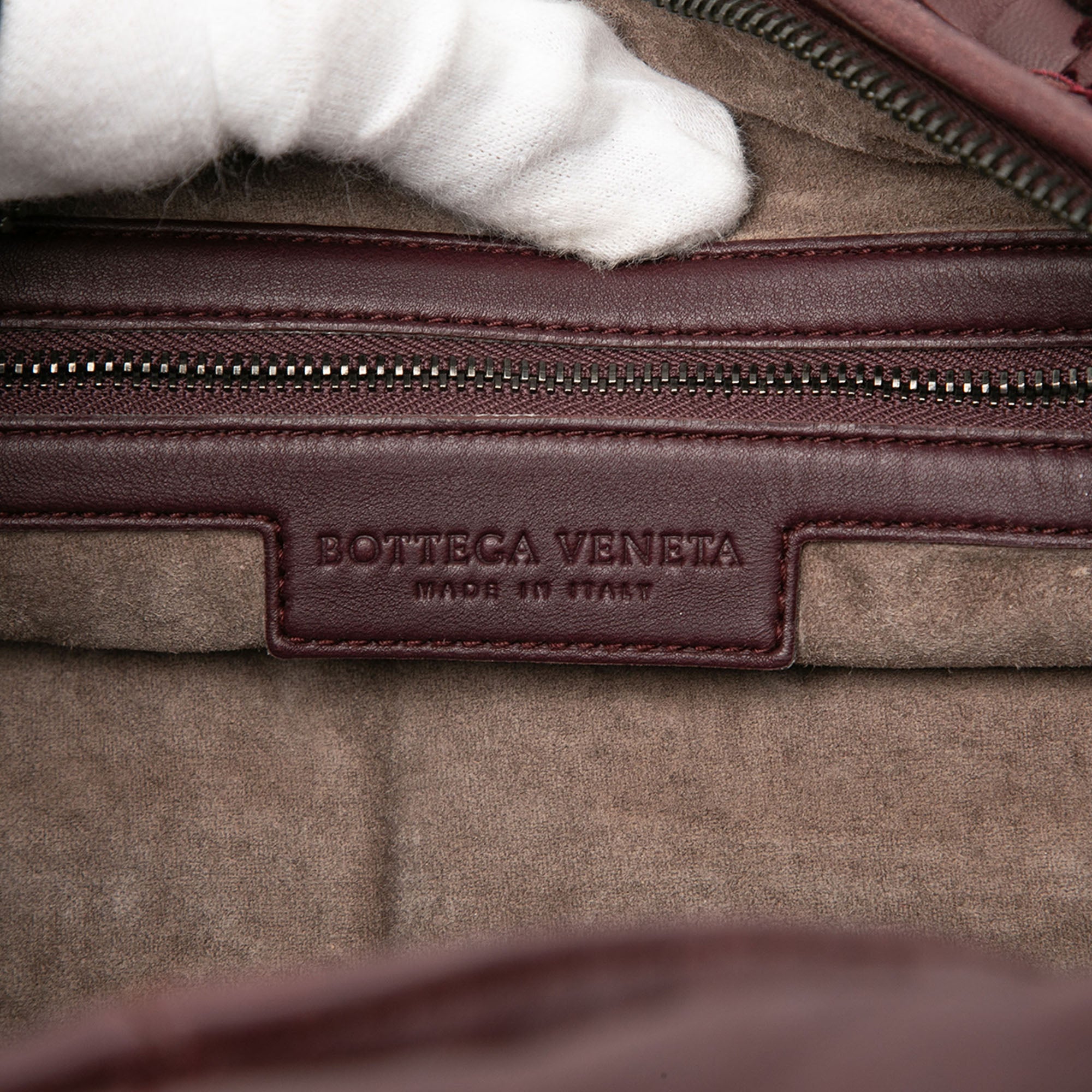 Medium Velvet Speckled Nappa Intrecciato Veneta Hobo - Image 5