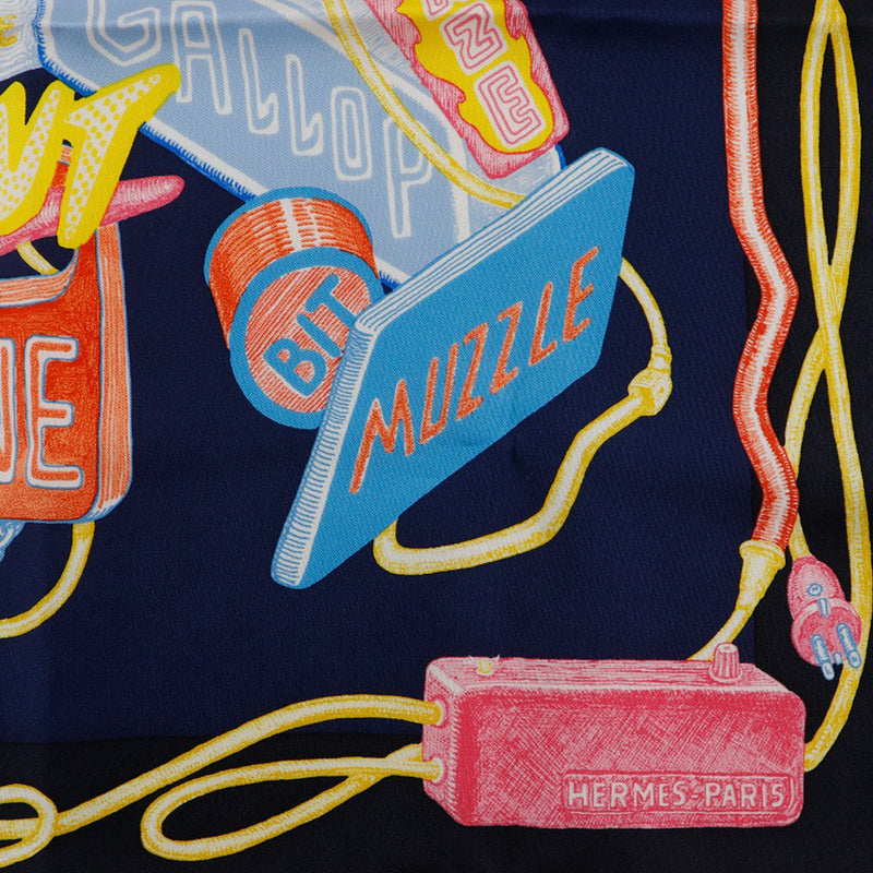 Gavroche Chevaloscope Neon Pointille Silk Scarf 45 - Image 6