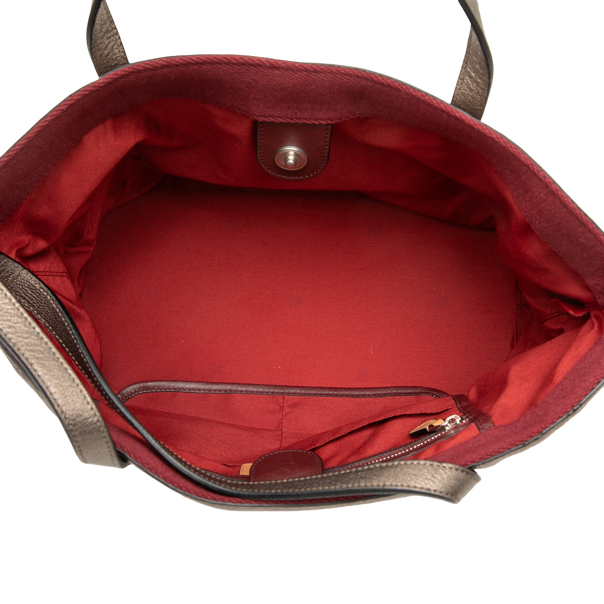 Metallic Leather Tote - Image 4