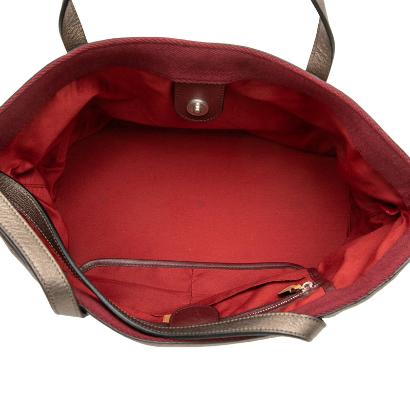 Metallic Leather Tote - Image 4