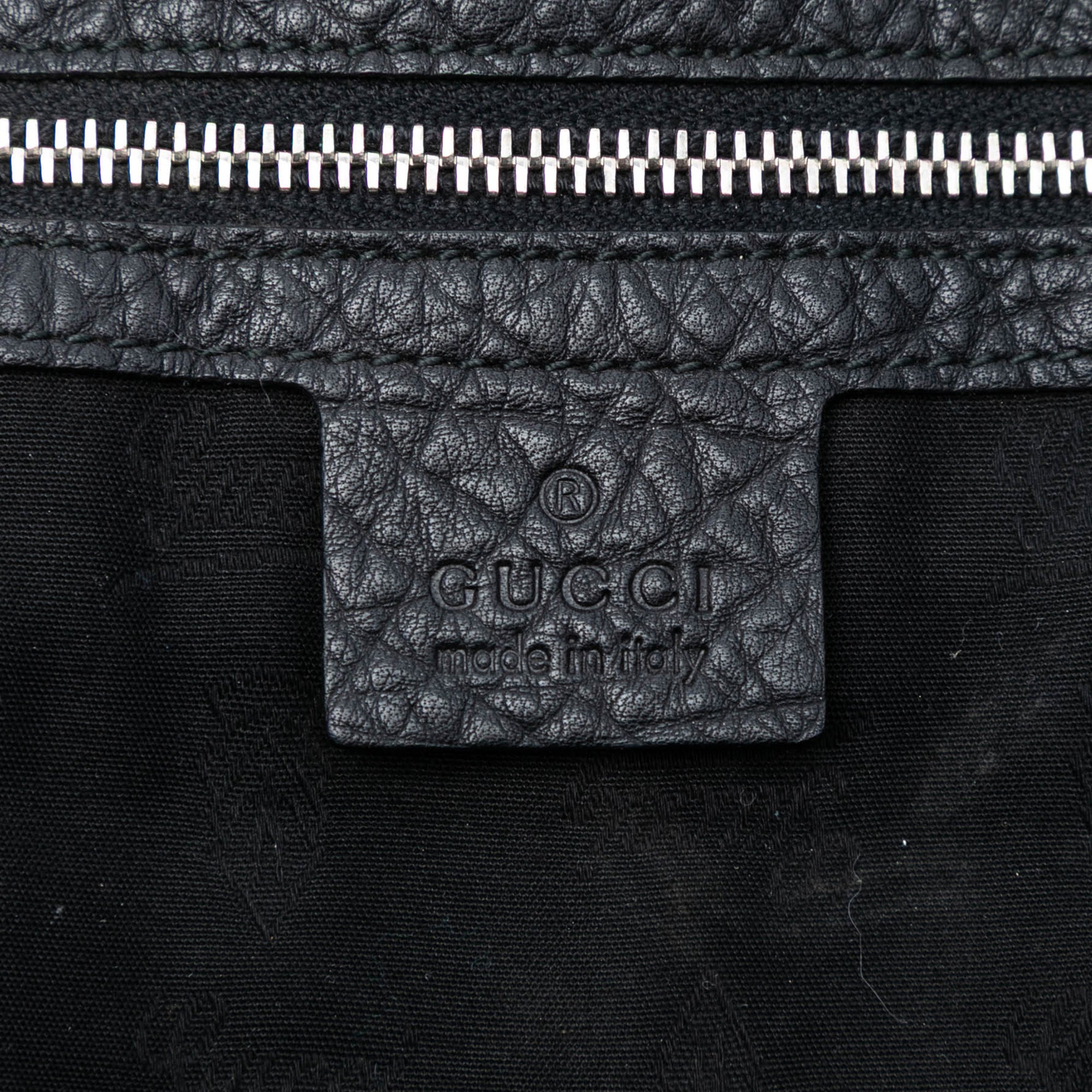 Large Leather Bamboo Bar Tote - Image 5