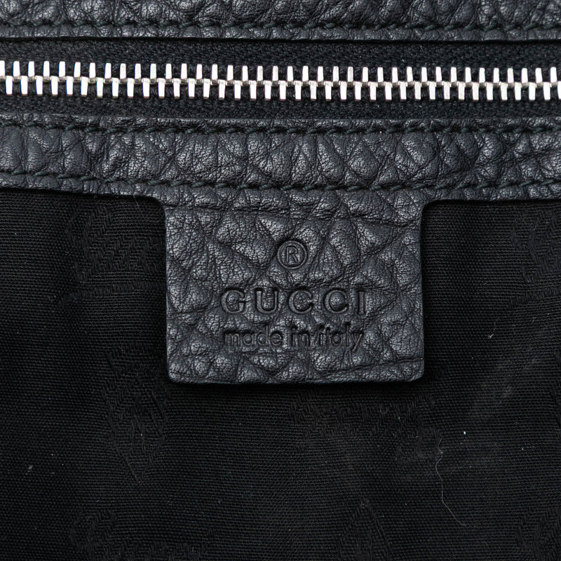 Large Leather Bamboo Bar Tote - Image 5