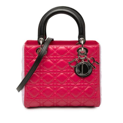Medium Tricolor Lambskin Cannage Lady Dior - Image 1