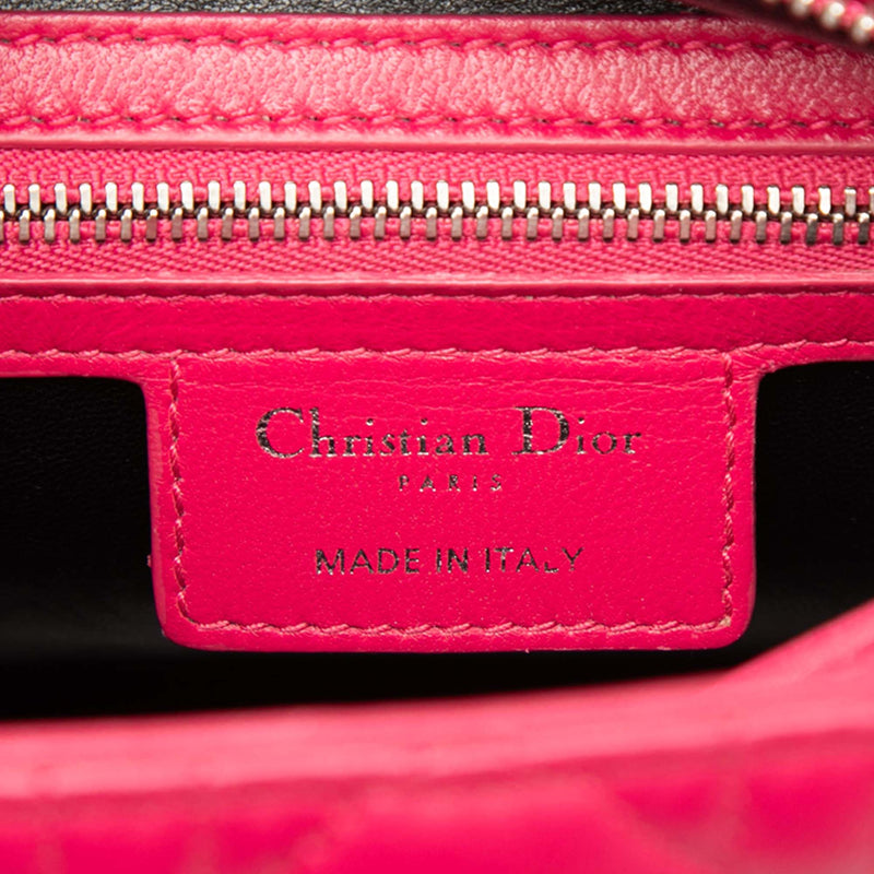 Medium Tricolor Lambskin Cannage Lady Dior - Image 5