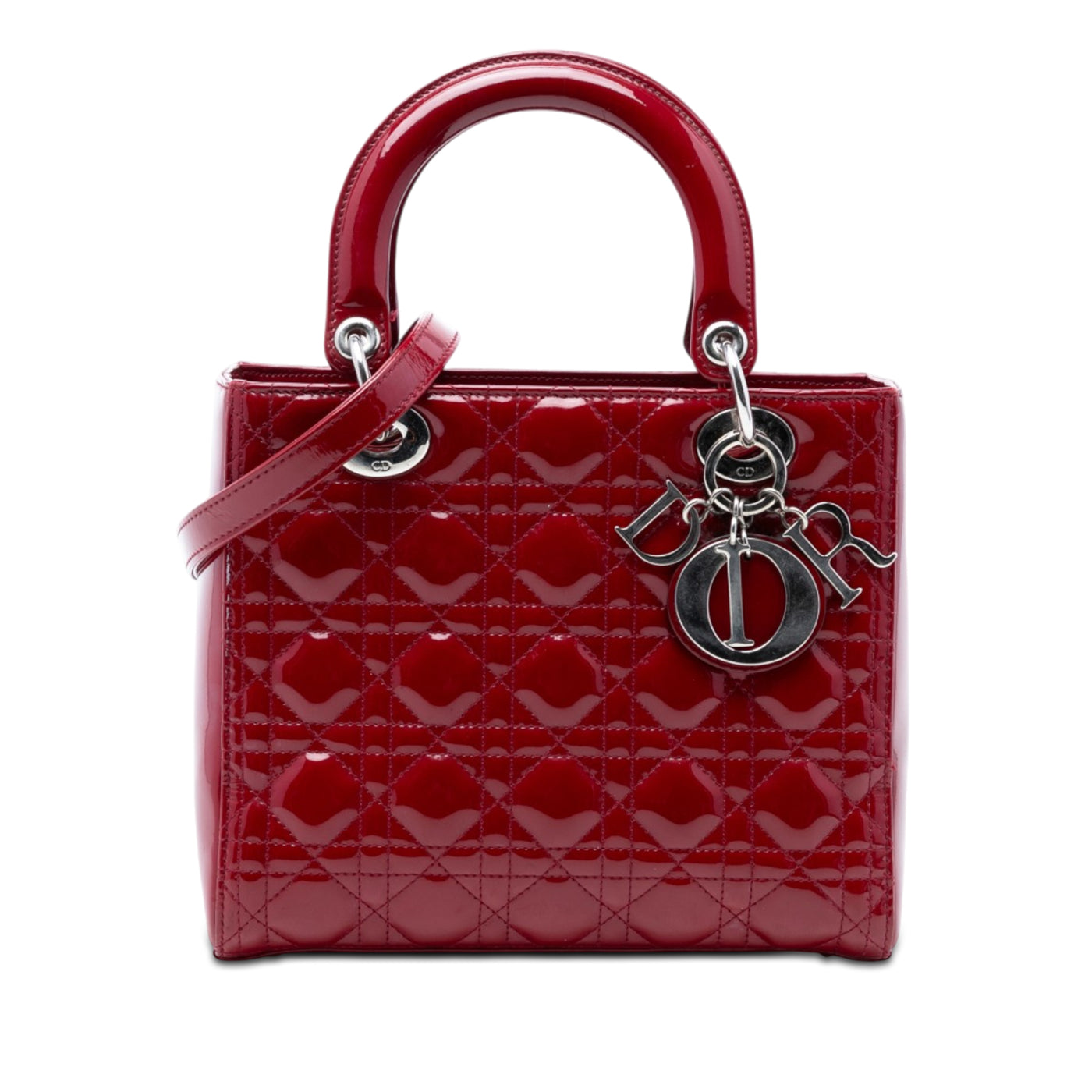 Medium Patent Cannage Lady Dior - Image 1