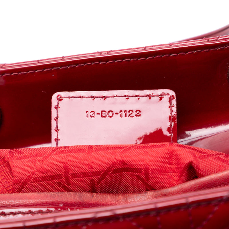 Medium Patent Cannage Lady Dior - Image 5