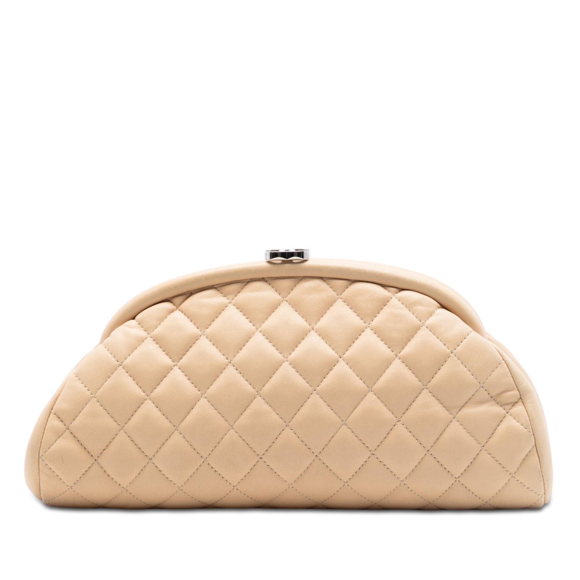 Quilted Lambskin Timeless Kisslock Clutch - Image 1