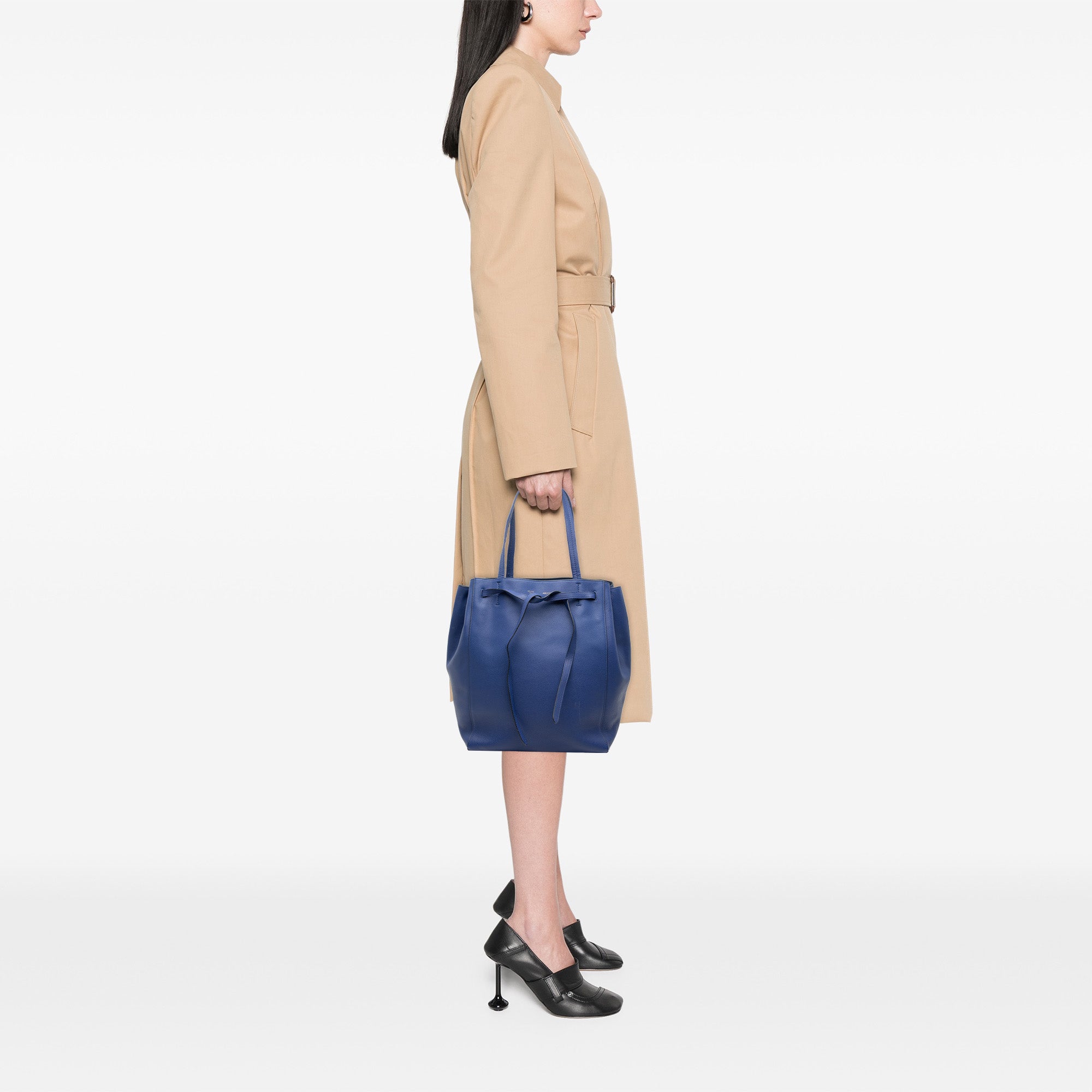 Small Leather Phantom Cabas Tote - Image 7