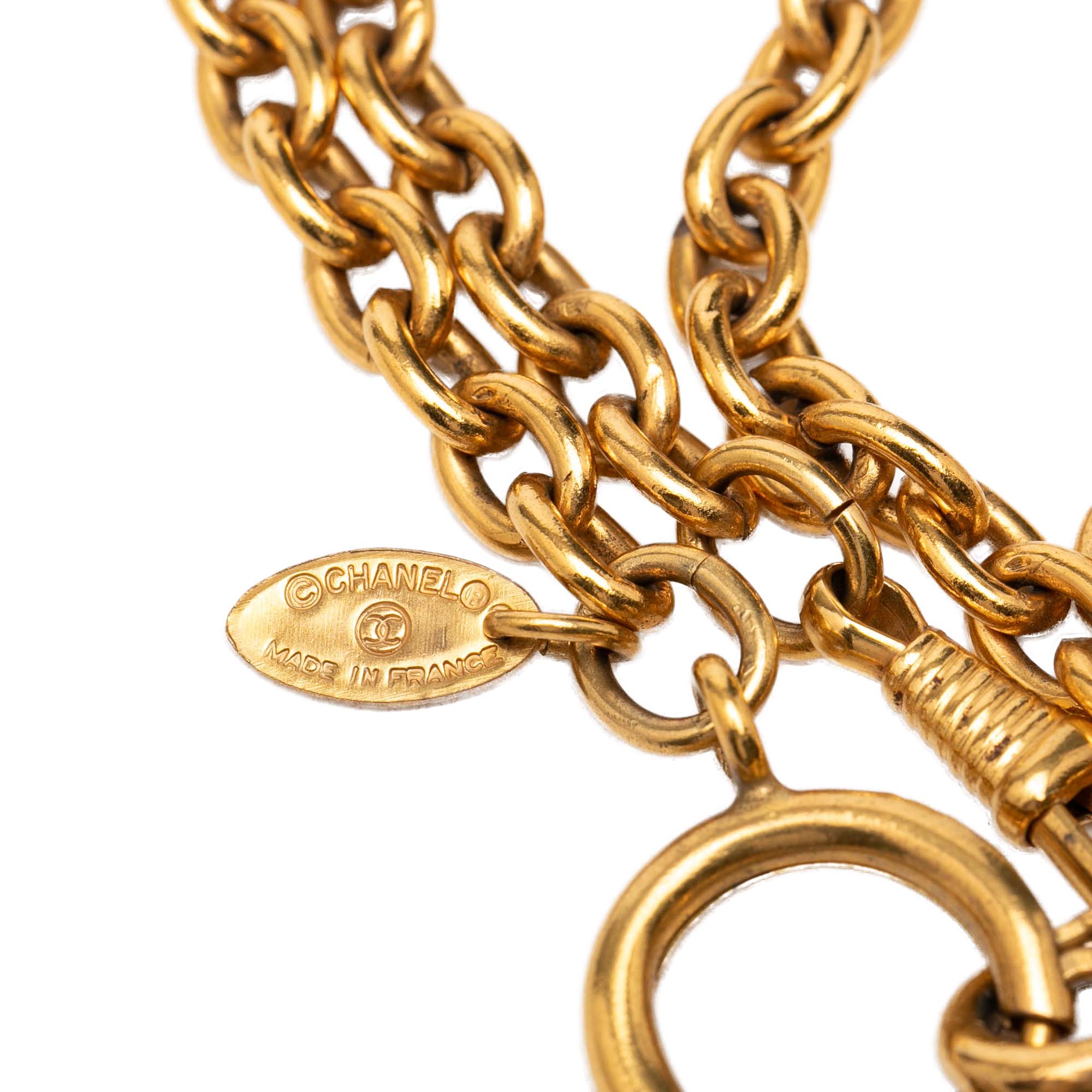 Gold Plated Magnifying Glass Pendant Long Necklace - Image 4