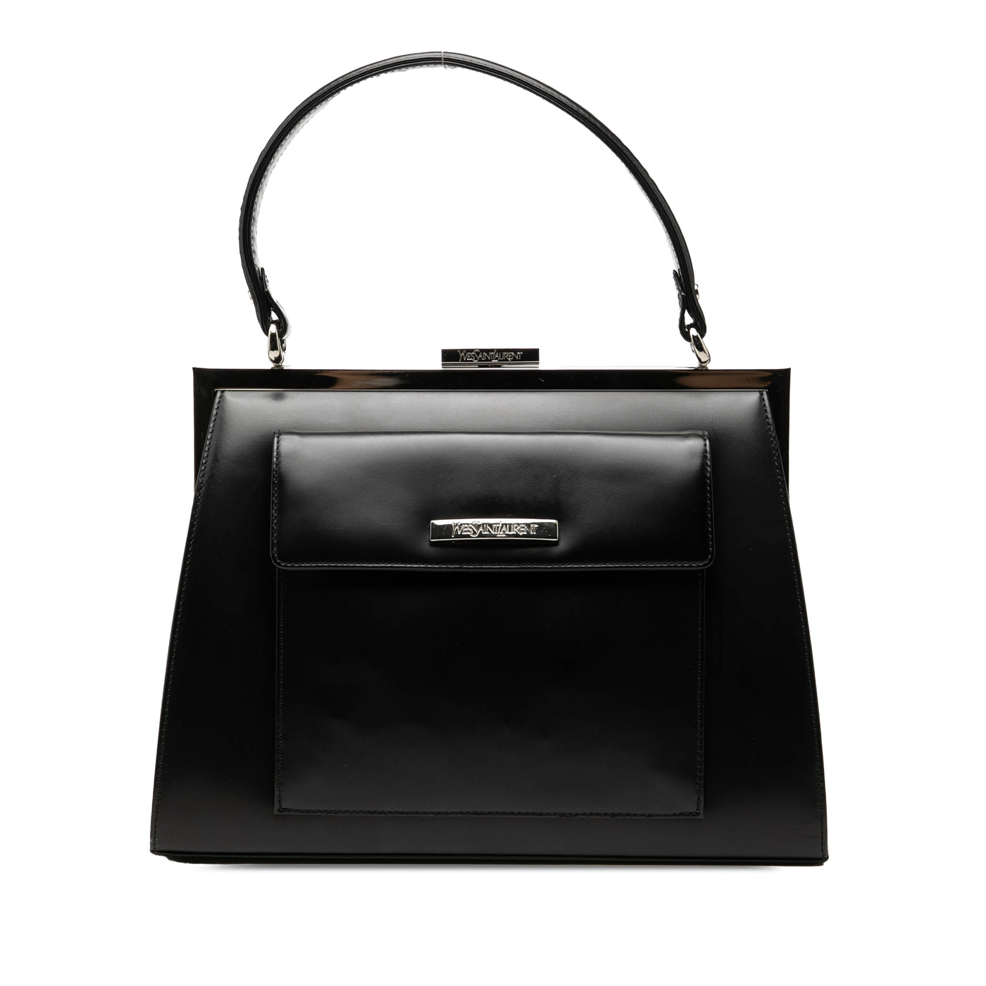 Leather Top Handle Frame Bag - Image 1