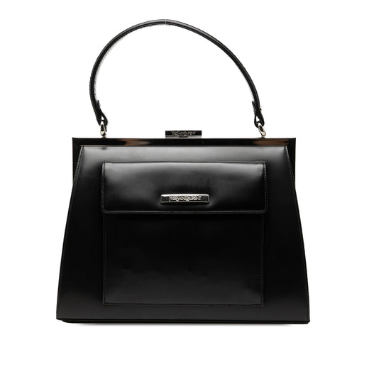 Leather Top Handle Frame Bag - Image 1