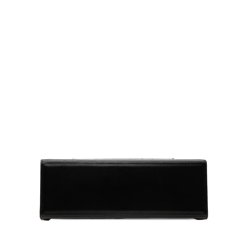 Leather Top Handle Frame Bag - Image 3