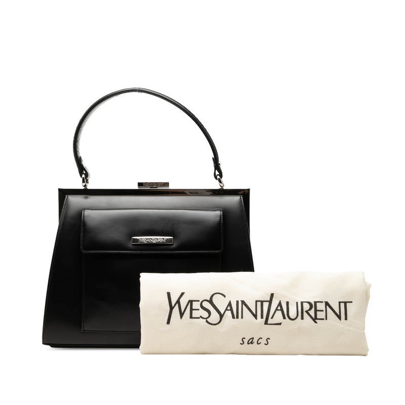 Leather Top Handle Frame Bag - Image 7