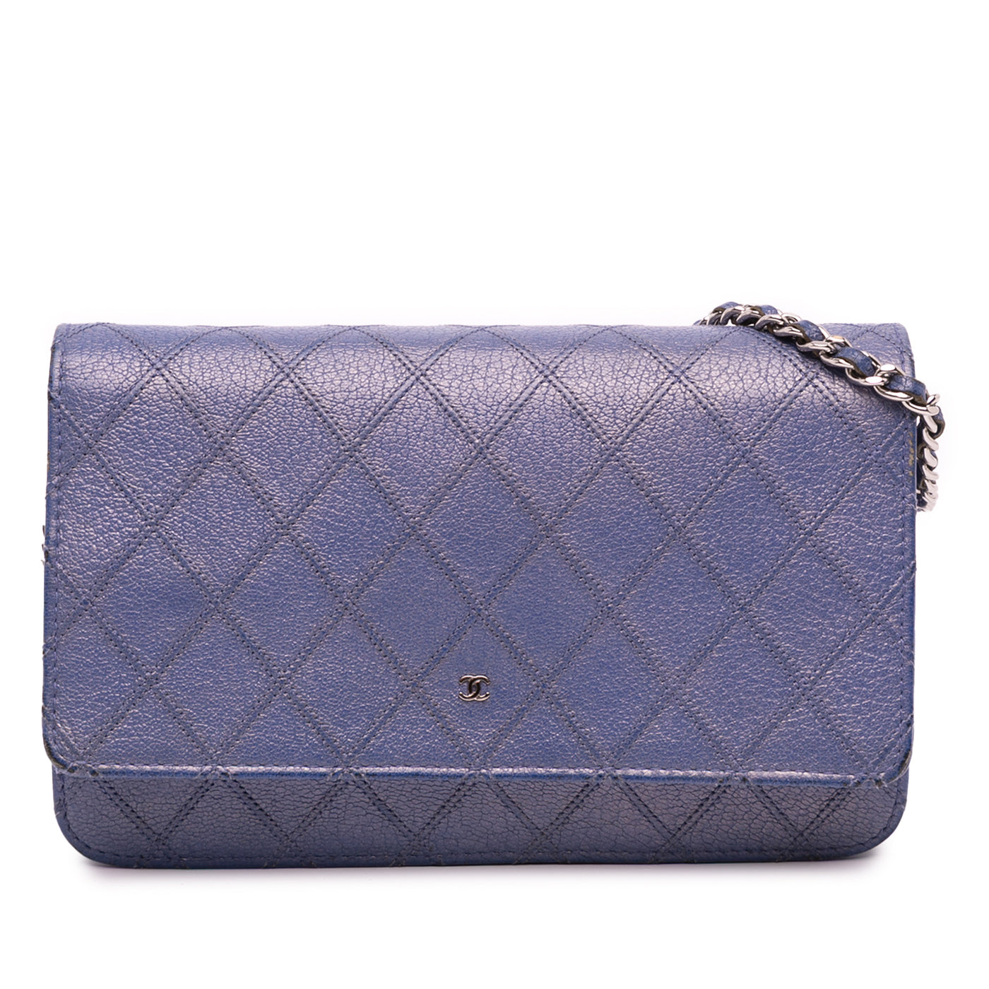 CC Calfskin Double Stitched Wallet on Chain - Image 1