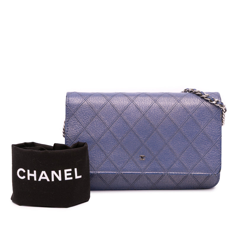 CC Calfskin Double Stitched Wallet on Chain - Image 12