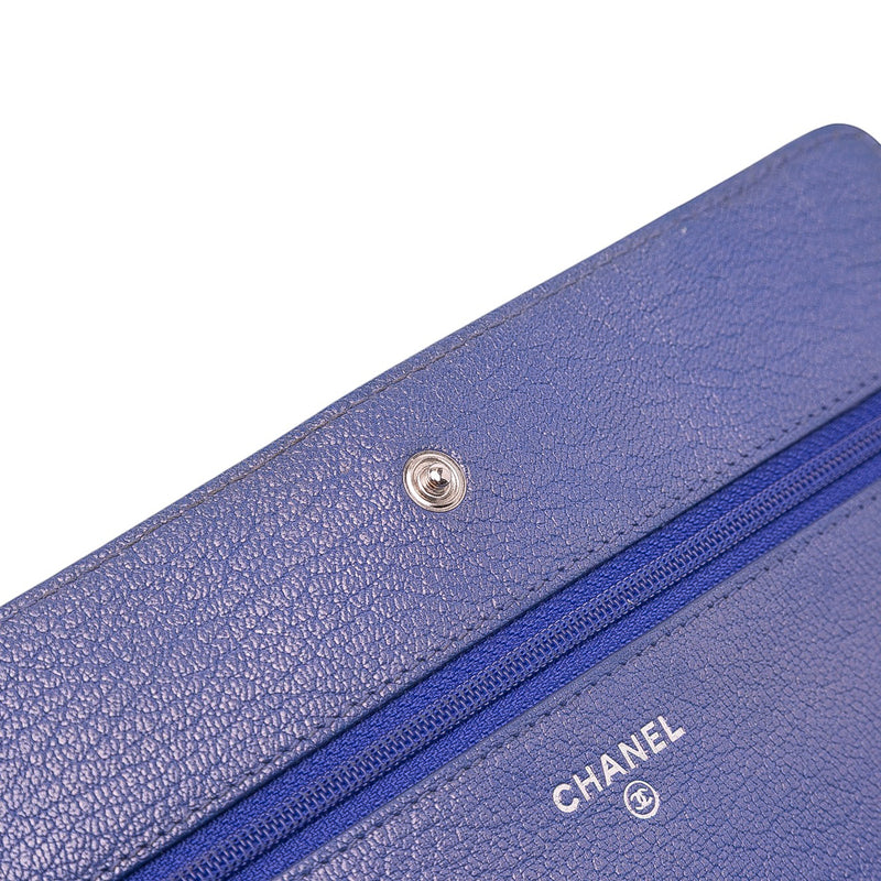 CC Calfskin Double Stitched Wallet on Chain - Image 8