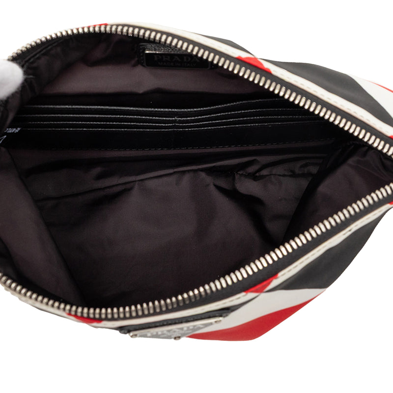 Nylon Geometric Triangle Pattern Flat Clutch - Image 4