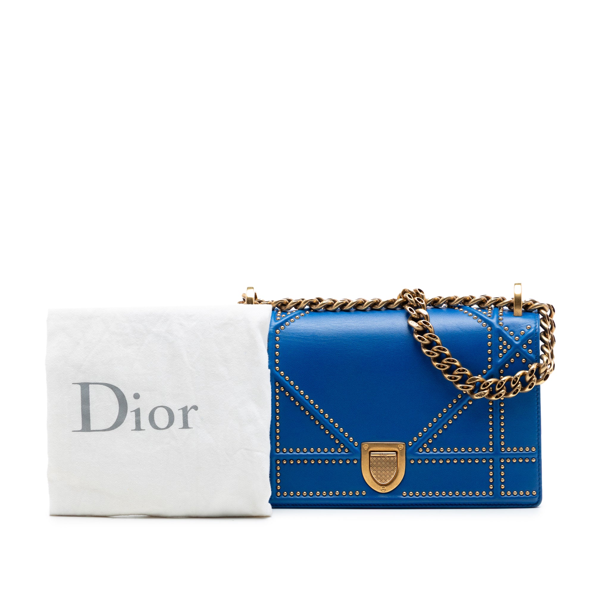 Small Studded Lambskin Diorama Flap - Image 8
