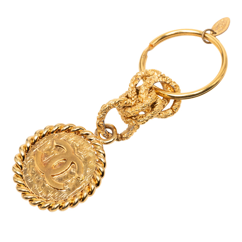 CC Gold Plated Medallion Key Chain - Image 2