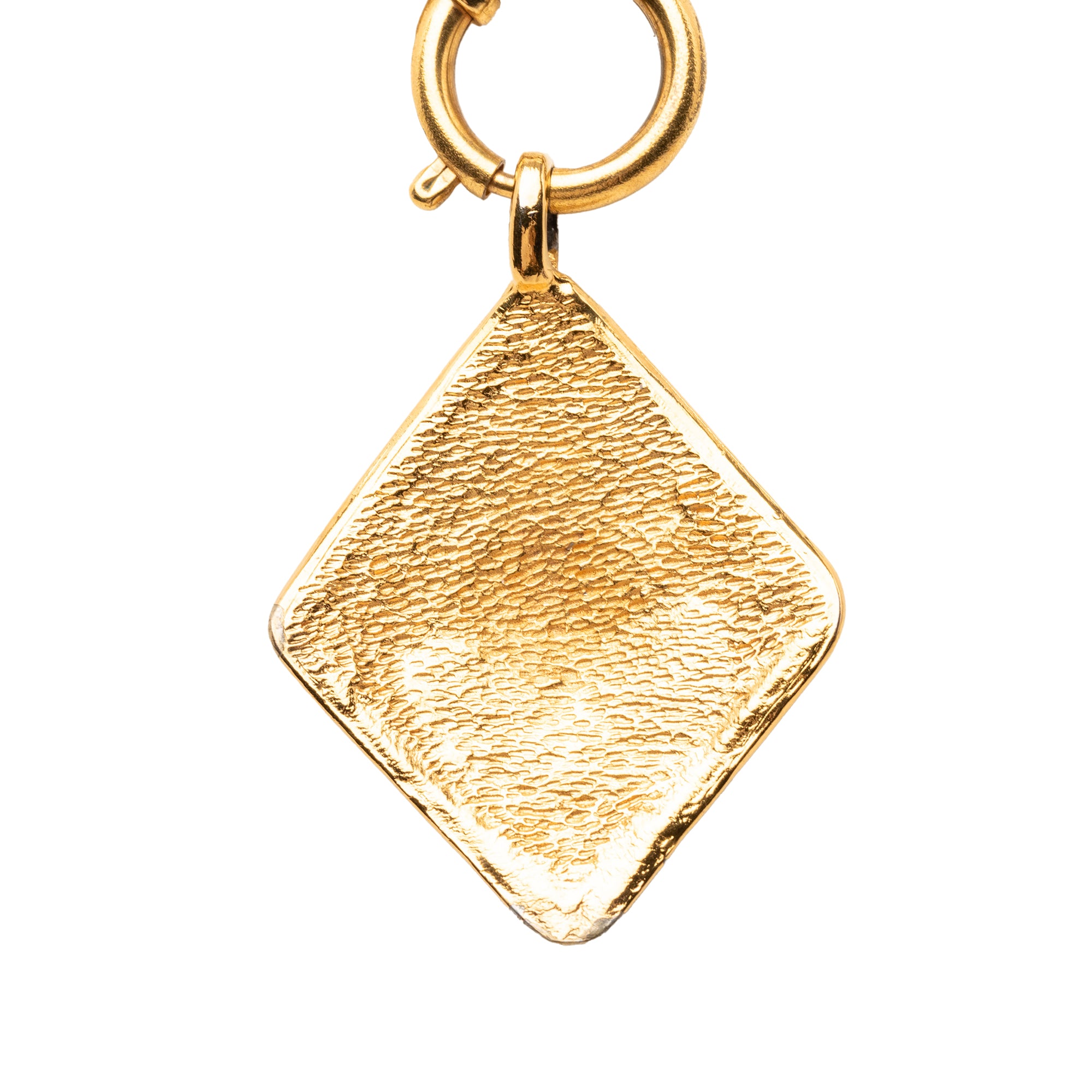 CC Gold Plated Diamond Shape Pendant Necklace - Image 3