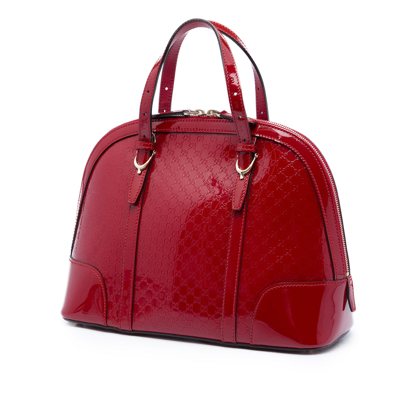 Small Microguccissima Patent Nice Dome Satchel - Image 2