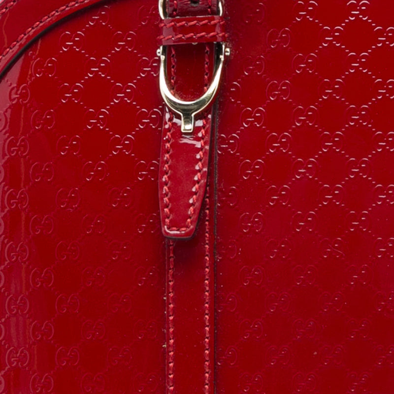Small Microguccissima Patent Nice Dome Satchel - Image 5