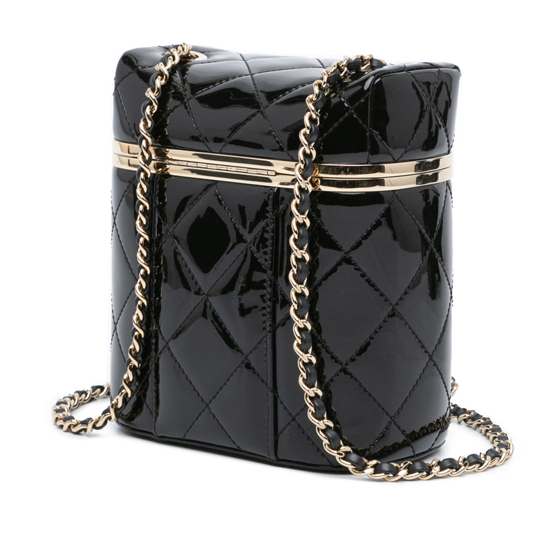 Quilted Patent Logo Chain Vanity Case - Image 2