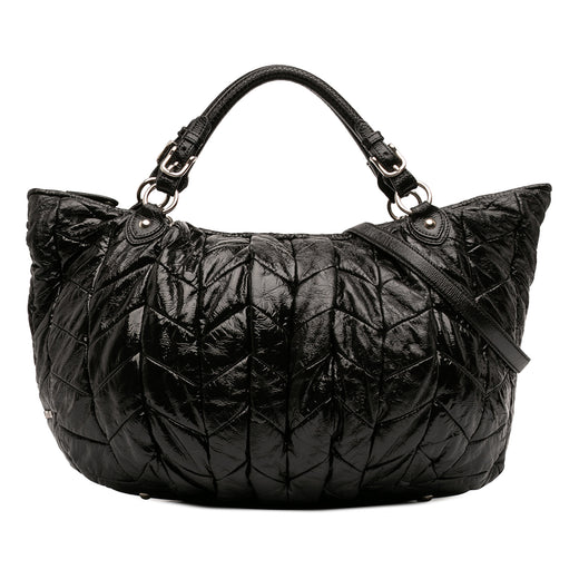 Quilted Patent Leather Hobo - Image 1