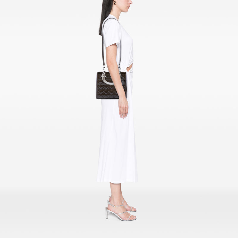 Medium Patent Cannage Lady Dior - Image 6