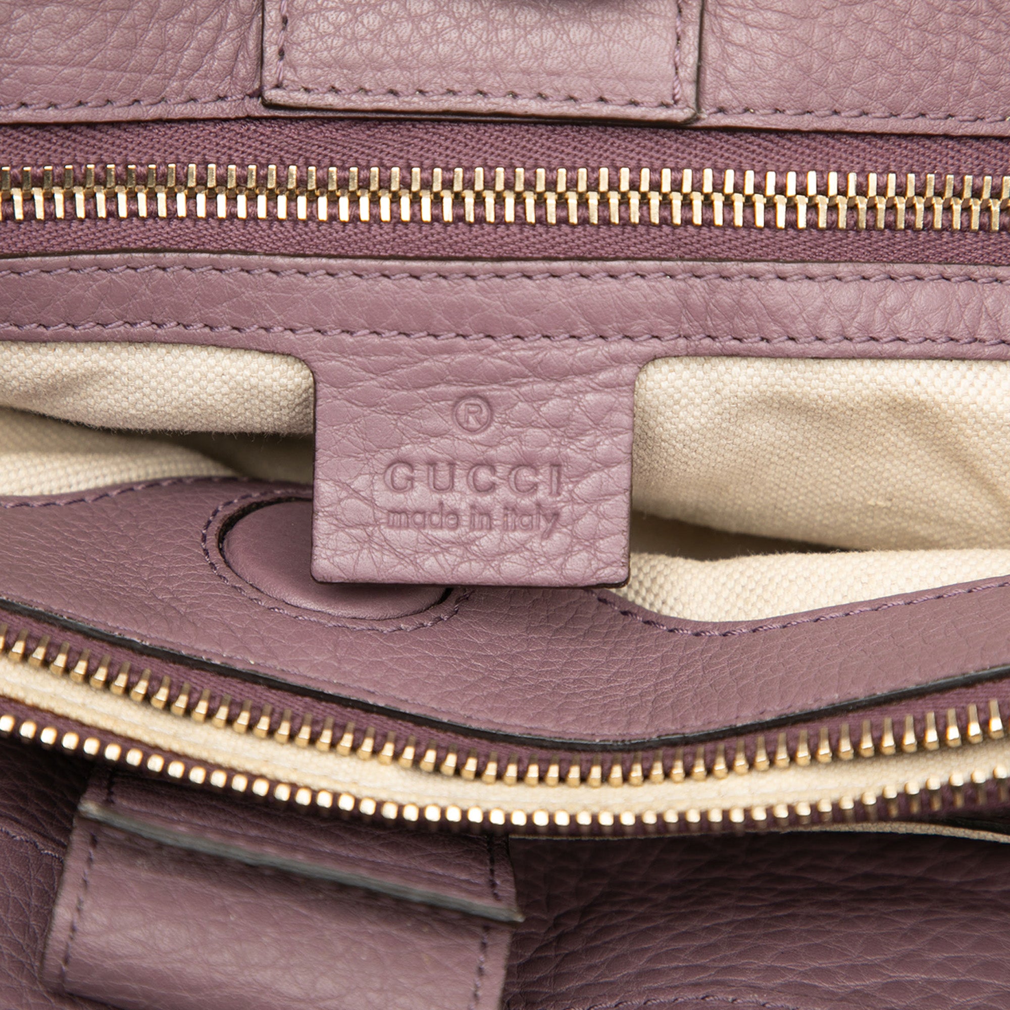 Medium Calfskin Bamboo Shopper Satchel - Image 5