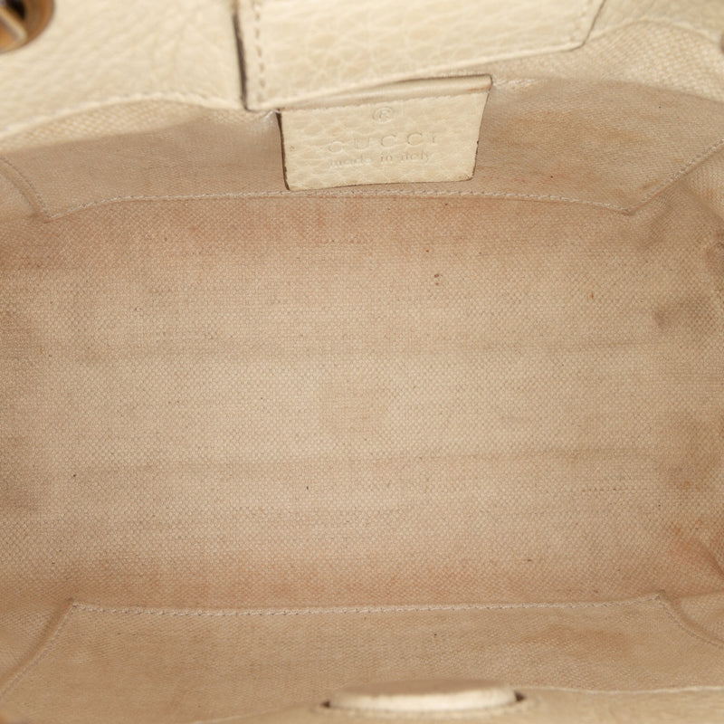 Mini Calfskin Bamboo Shopper Satchel - Image 4