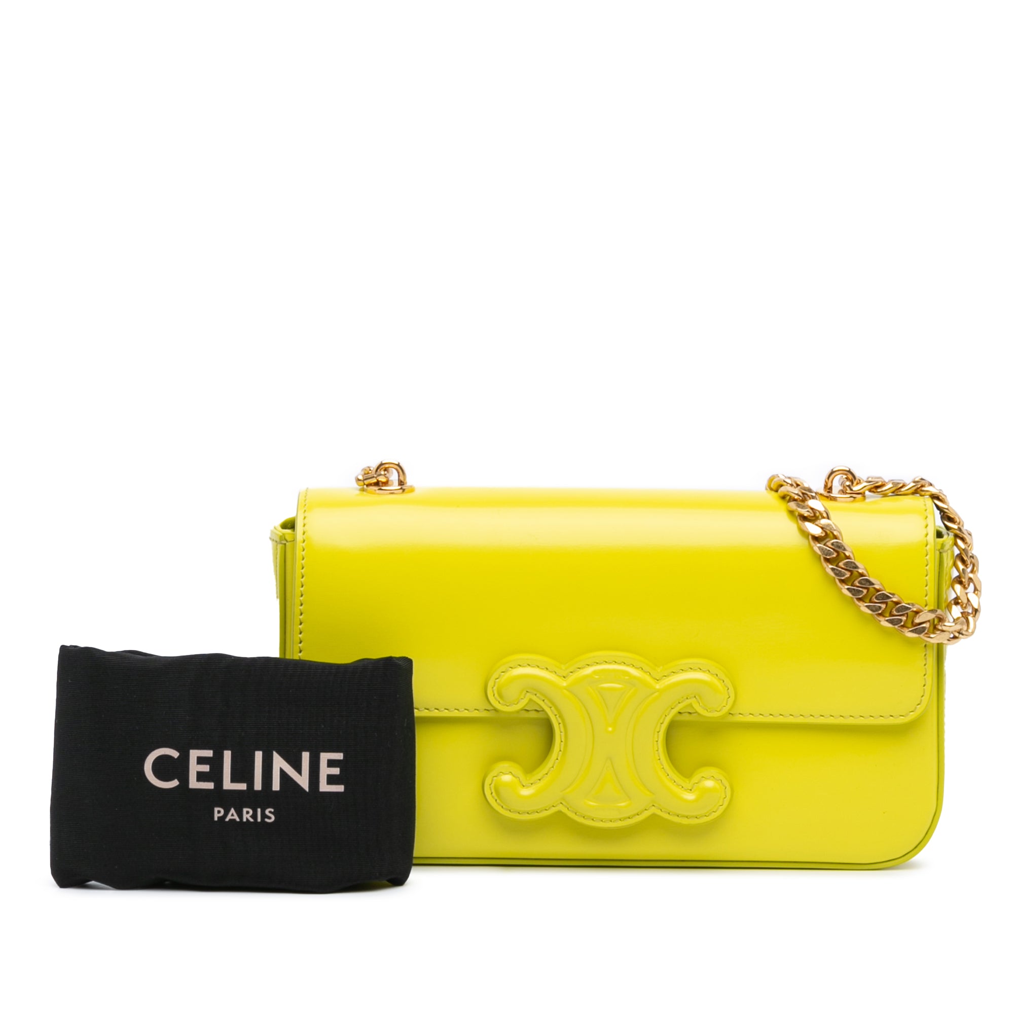 Calfskin Cuir Triomphe Chain Shoulder Bag - Image 9