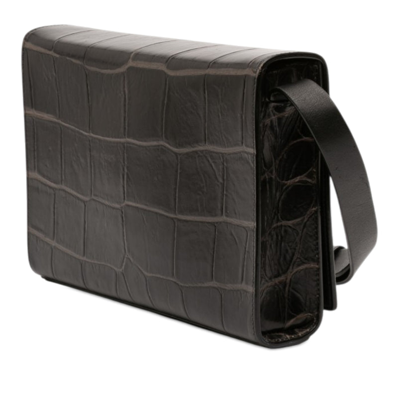 Mini Croc Embossed Skull Jeweled Crossbody - Image 2