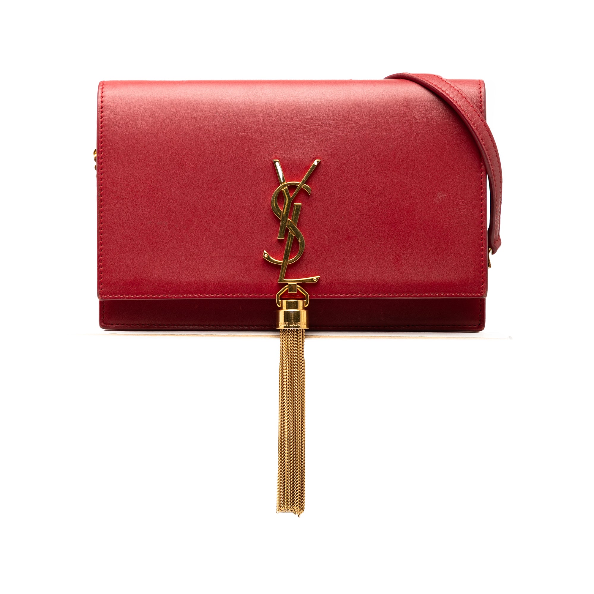 Smooth Calfskin Monogram Kate Tassel Wallet on Chain - Image 1