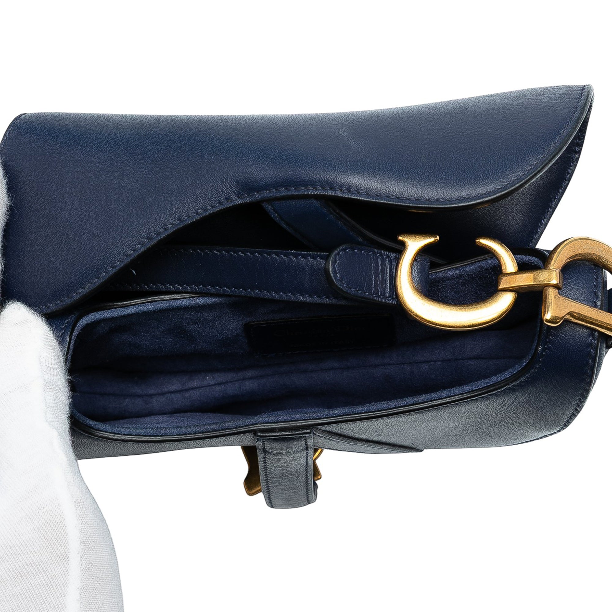 Mini Smooth Calfskin Saddle Bag - Image 4