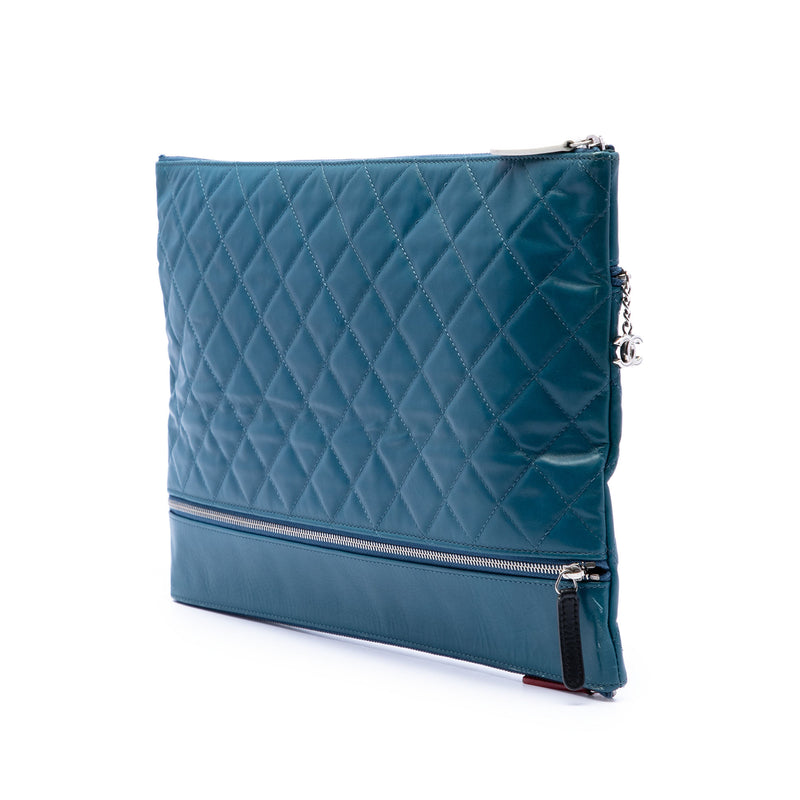 CC Quilted Lambskin Multi Zip Clutch - Image 2