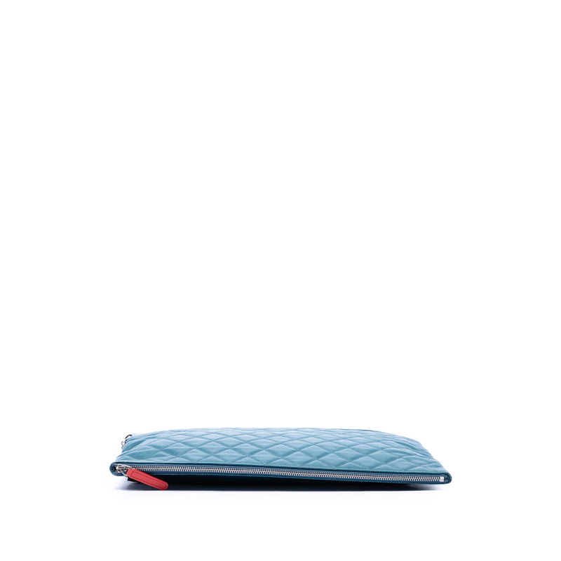 CC Quilted Lambskin Multi Zip Clutch - Image 3
