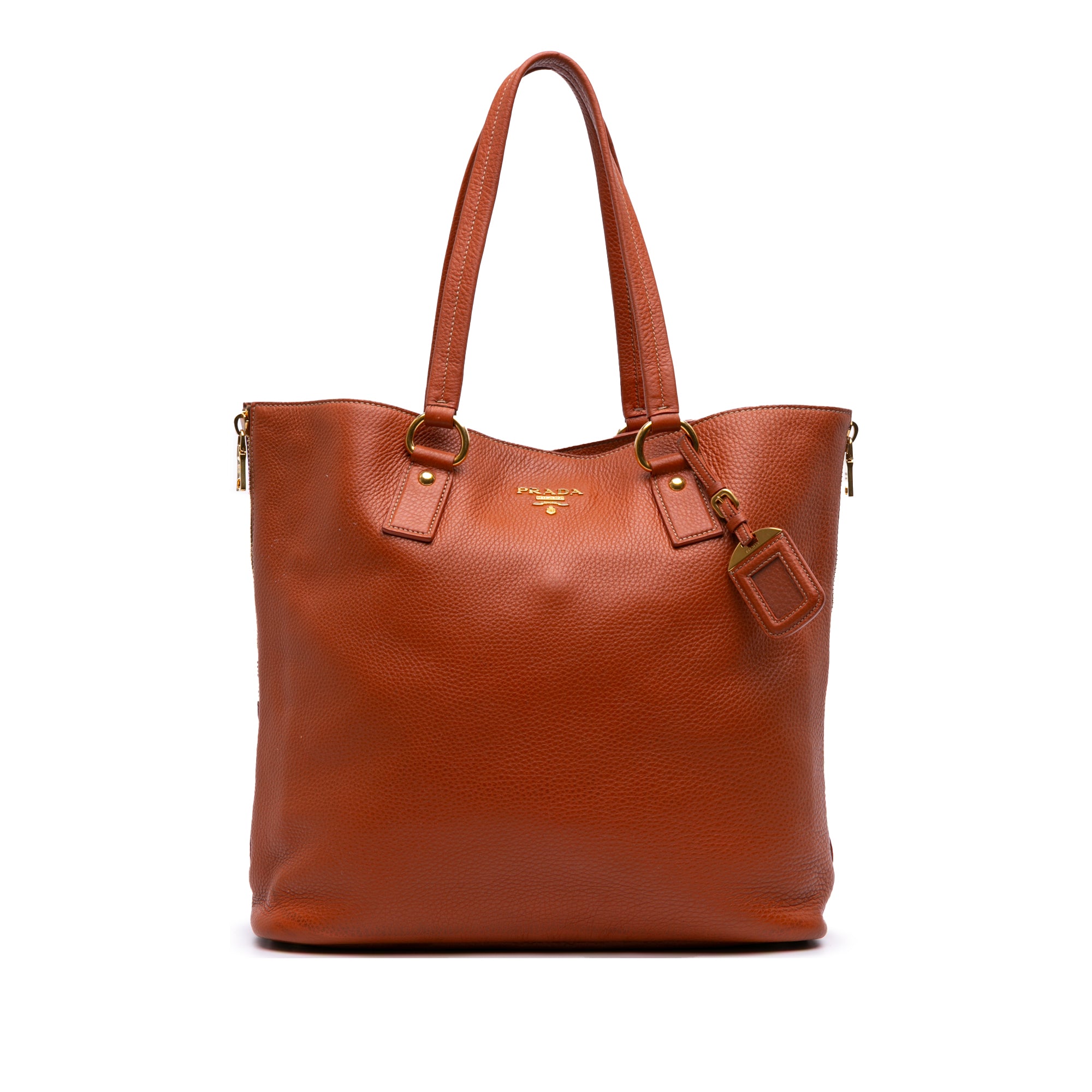 Vitello Daino Side Zip Shopper Tote - Image 1