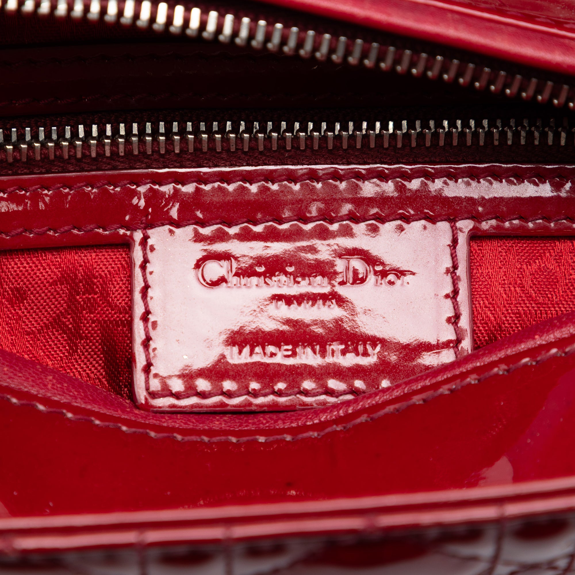 Medium Patent Cannage Lady Dior - Image 5