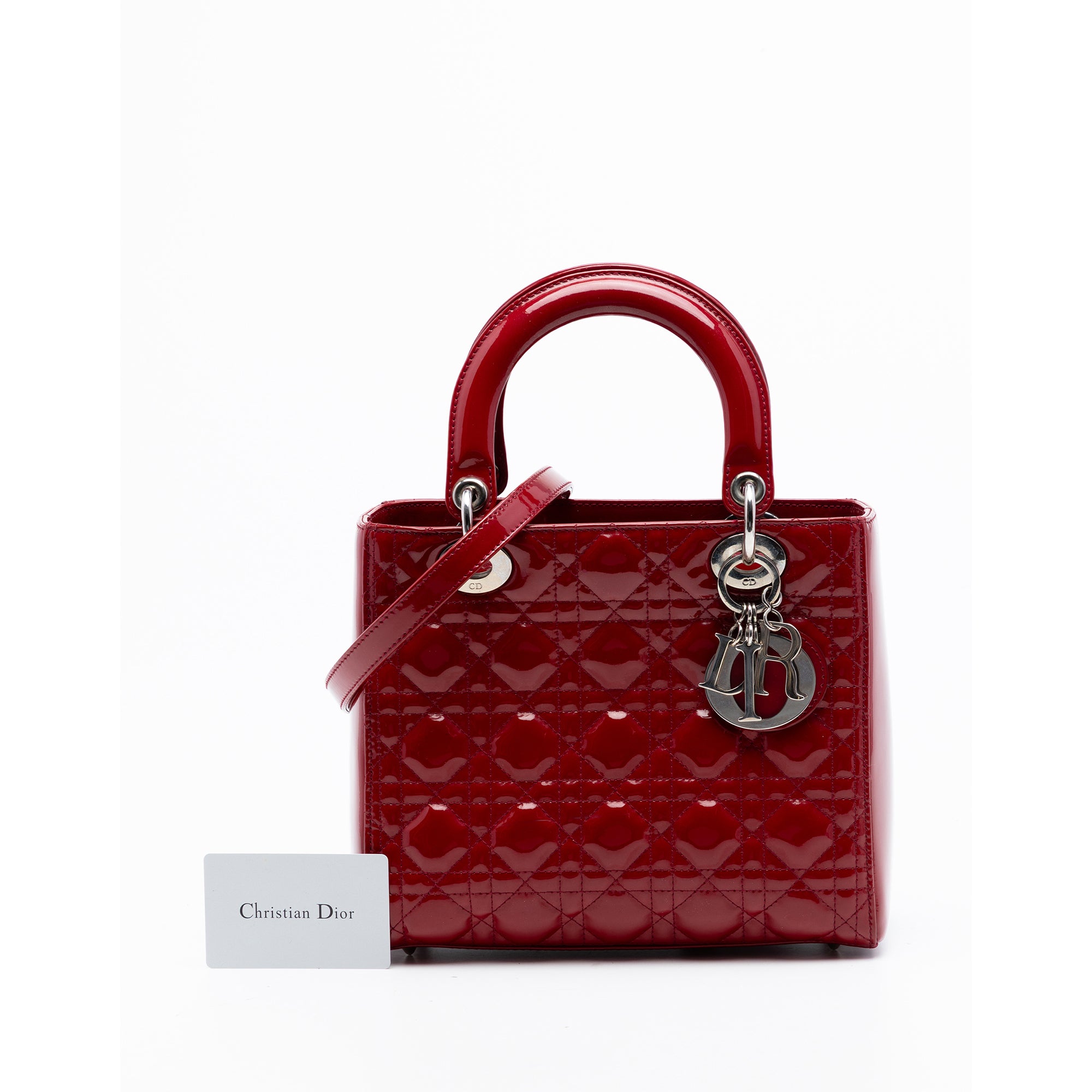 Medium Patent Cannage Lady Dior - Image 8