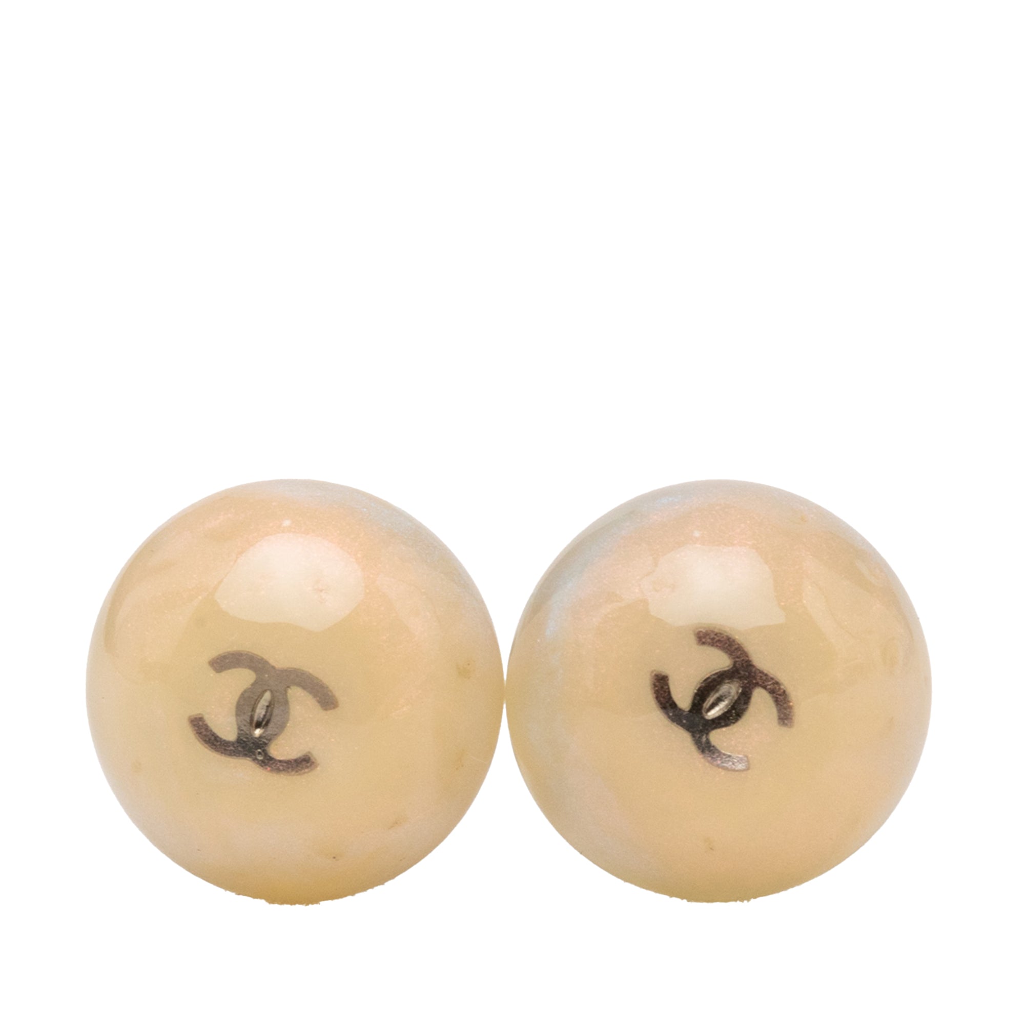CC Resin Brass Push Back Earrings - Image 1