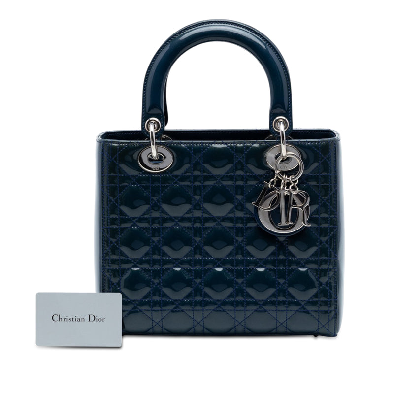Medium Patent Cannage Lady Dior - Image 7