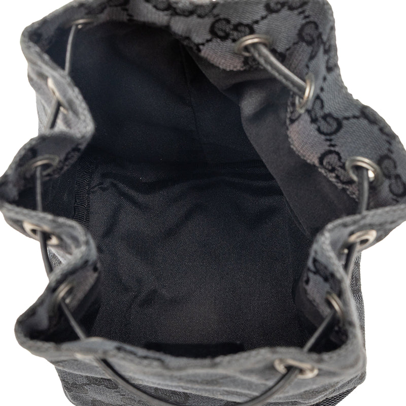 GG Canvas Drawstring Bucket Bag - Image 4