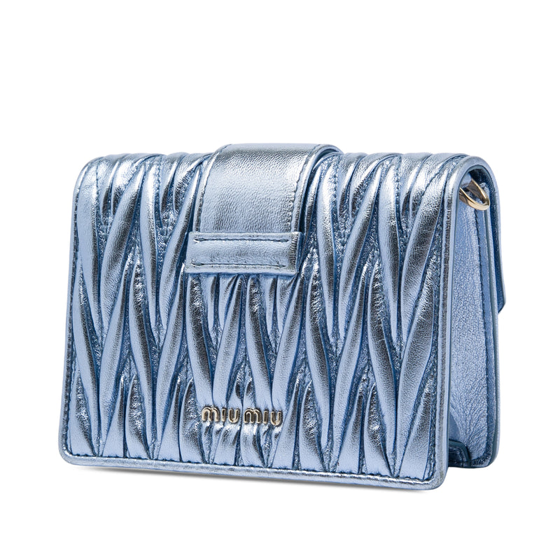 Mini Matelasse Metallic Nappa Crystal Embellished Crossbody - Image 2