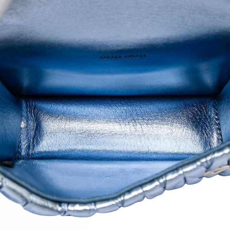 Mini Matelasse Metallic Nappa Crystal Embellished Crossbody - Image 4