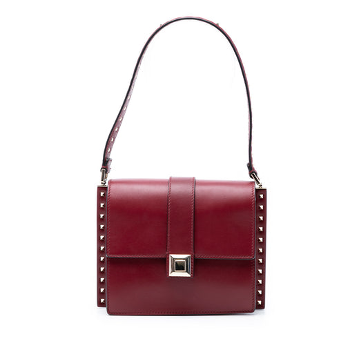 Leather Rockstud Flap Shoulder Bag - Image 1