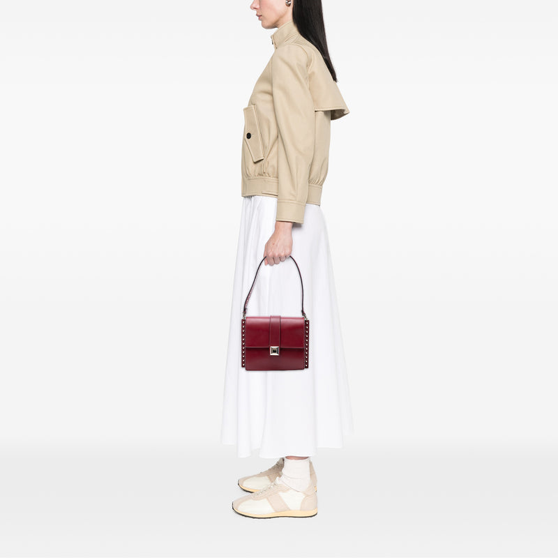 Leather Rockstud Flap Shoulder Bag - Image 7
