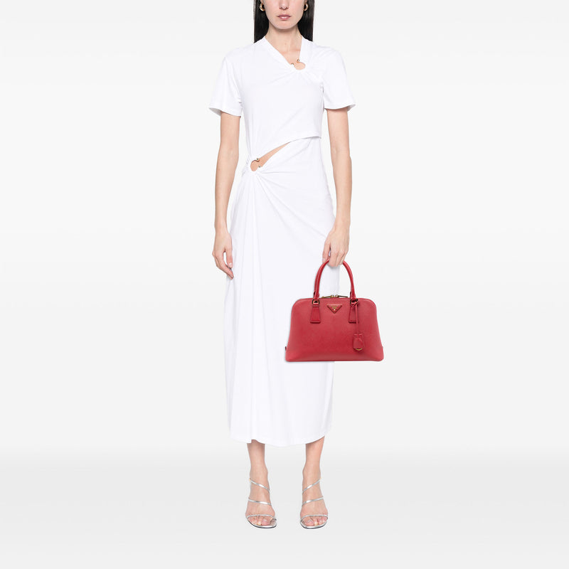 Medium Saffiano Lux Promenade Satchel - Image 6